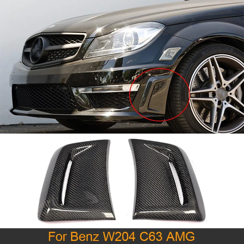 

Carbon Fiber Car Air Flow Sticker Decorative Side Scoop For Benz W204 C63 AMG Facelift 2012-2014 Car Side Vent Scoop