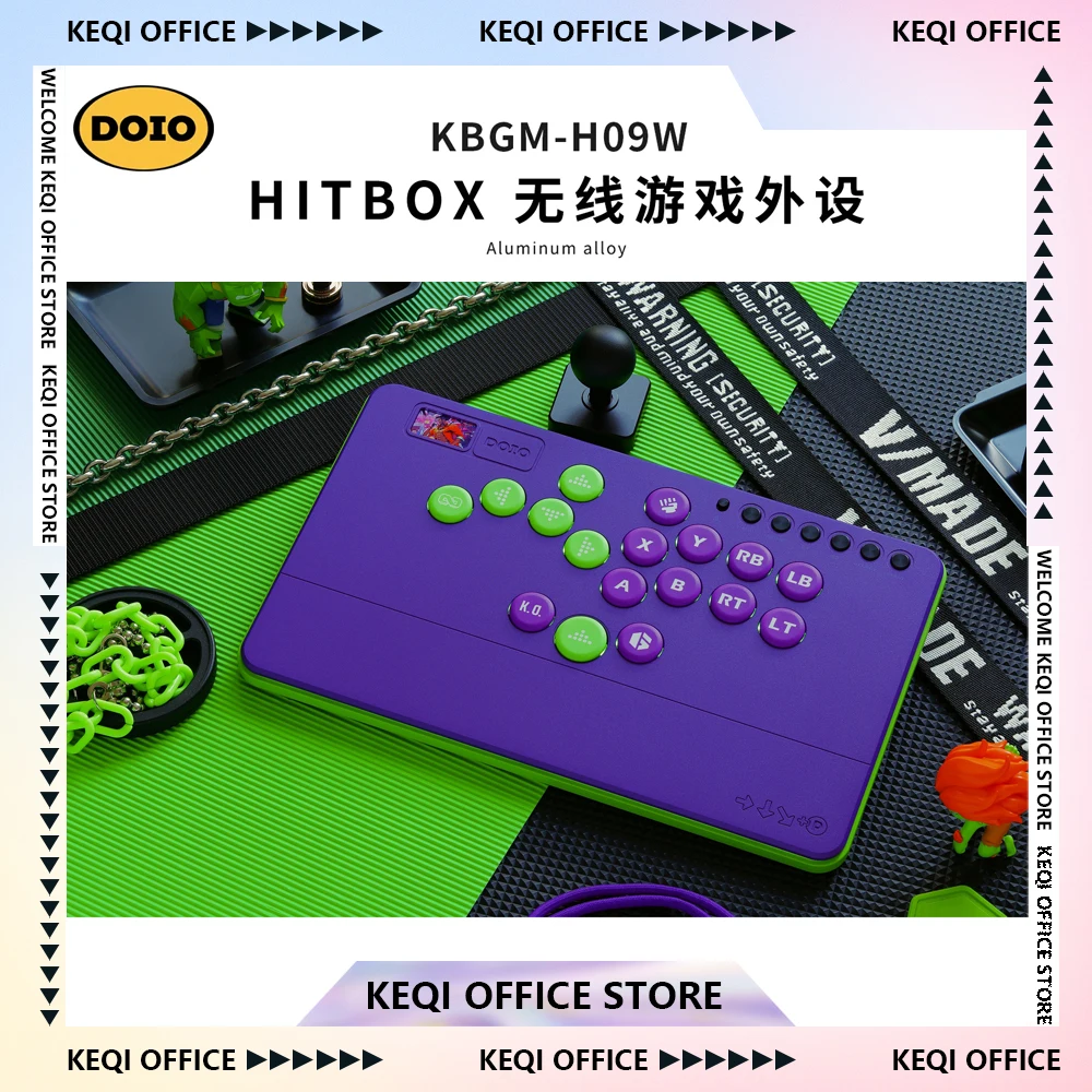 DOIO HITBOX KBGM-H09W Aluminum Alloy Mechanical Keyboard 2.4G Wireless Portable Gaming Keyboard For PS5 switch steam NS2
