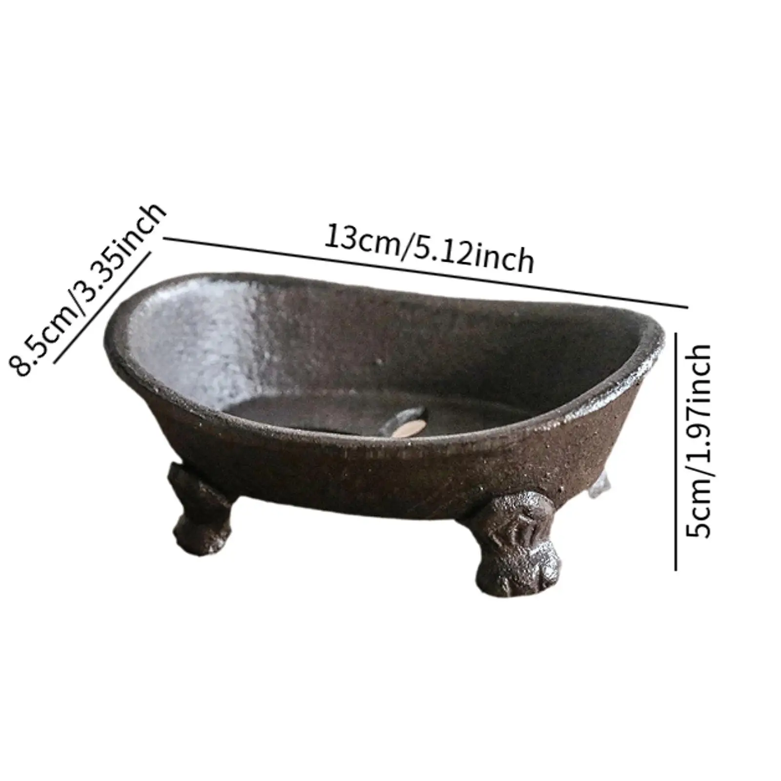 Handmade Vintage Iron Soap Dish Tray Storage Rack Decorative Case for Bathroom Shower Laundry Room Tabletop Counter