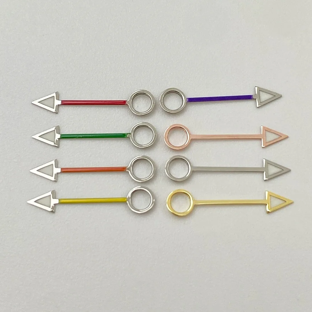 GMT Watch Hands Watch Needles Fit NH34 Movement Green/Ice Blue Luminous For Diving Mechanical Watch Modification Accessories