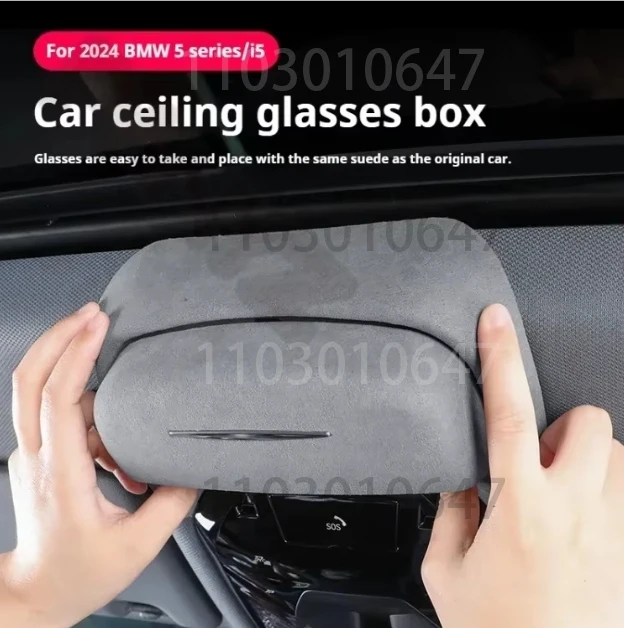 Auto Brillenetui Auto Decke Modifizierte Brillenclip Sonnenbrille Aufbewahrungsbox Für 2024 BMW 5er i5 525 530 G60