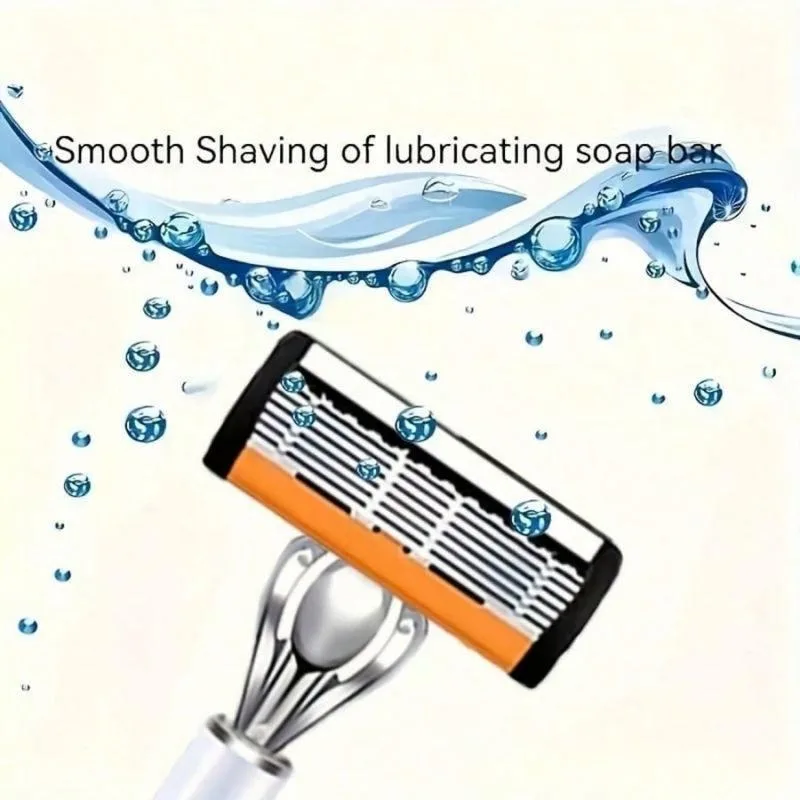 مجموعة ماكينة حلاقة للرجال 72 شفرات حادة للغاية 2 مقابض غير قابلة للانزلاق للحلاقة الناعمة والآمنة، مجموعة حلاقة متينة تدوم طويلاً، مثالية للعطلات #1