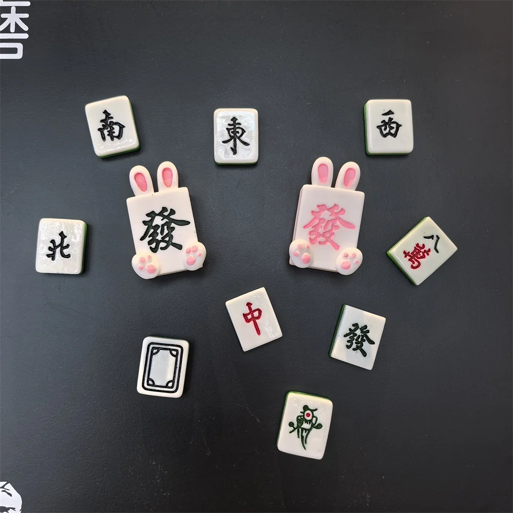 1PCS mini small Chinese Fortune Character fridge magnet Plate Resin DIY Jewelry Craft weird stuff christmas decorations