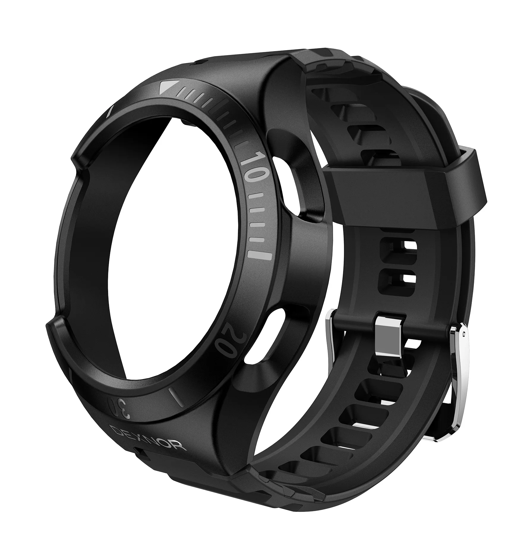 Dexnor Sports Case For Samsung Galaxy Watch 4 Classic 46mm Adjustable Watch Band Rugged Grade Shockproof uni-body design Cover