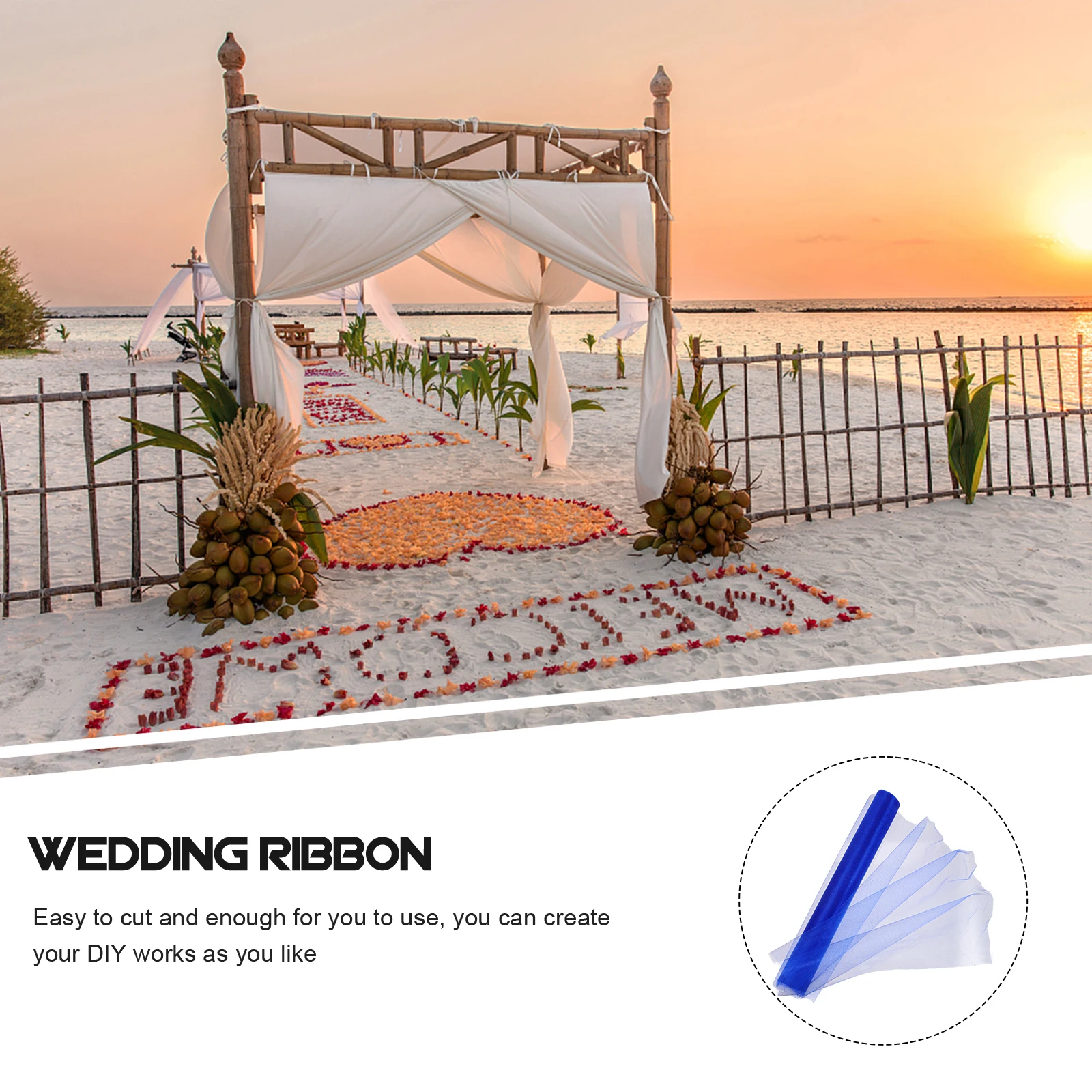 

3pcs Wedding Room Veil Gauze Ribbon Bridal Shower Tulle Fabric Party Background Decorations Bouquet Invitations