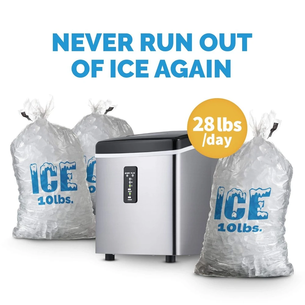 Ice Makers,Countertop28 lbs. of Ice,Portable Design in Stainless Steel,Rapid Ice Production,Insulated StorIceage, Makers