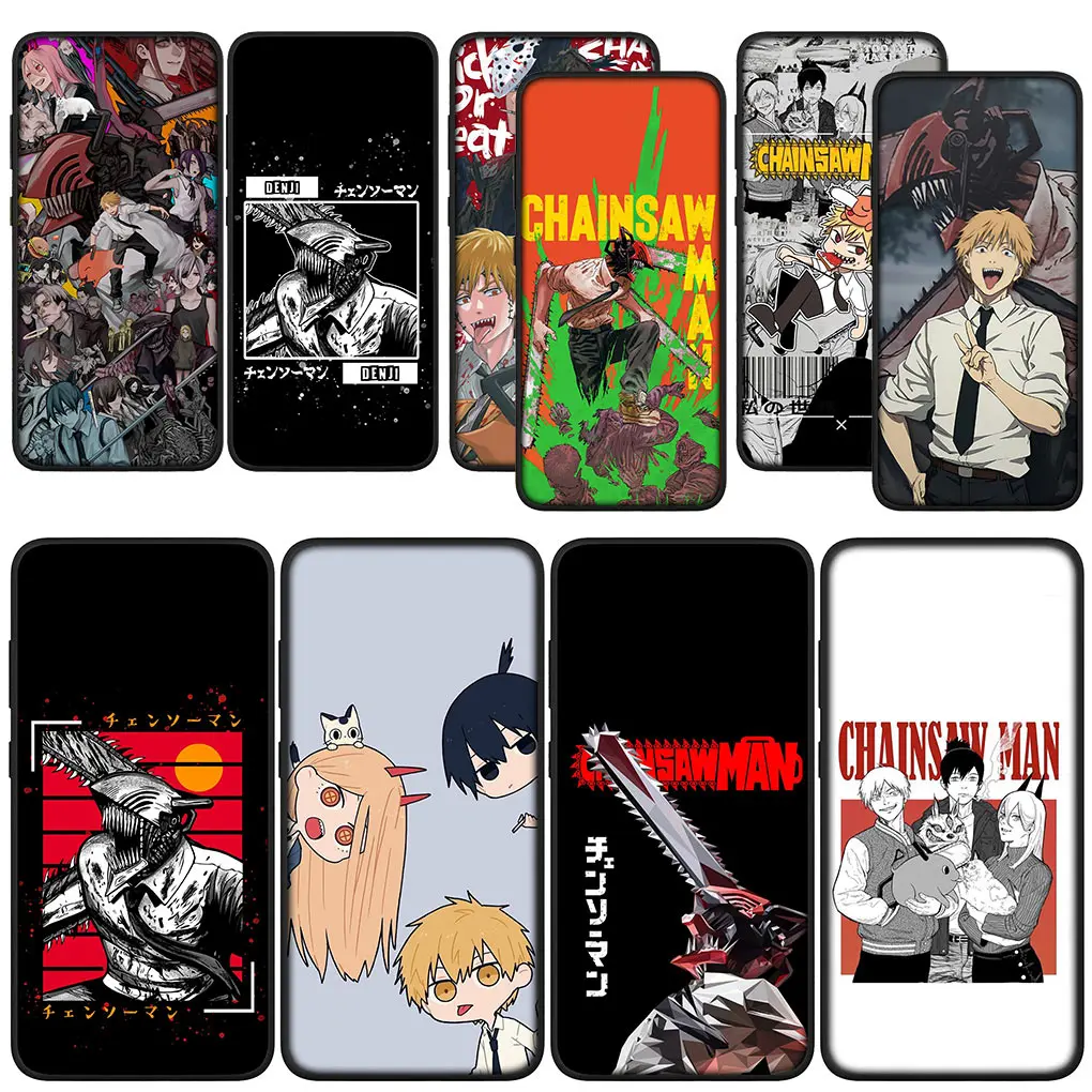 Denji Makima Tatsuki Fujimoto Chainsaw Man Phone Case for Xiaomi Poco C50 C55 C51 C65 X6 X3 NFC GT X4 M6 M4 M5 C40 F3 F6 F5 Pro