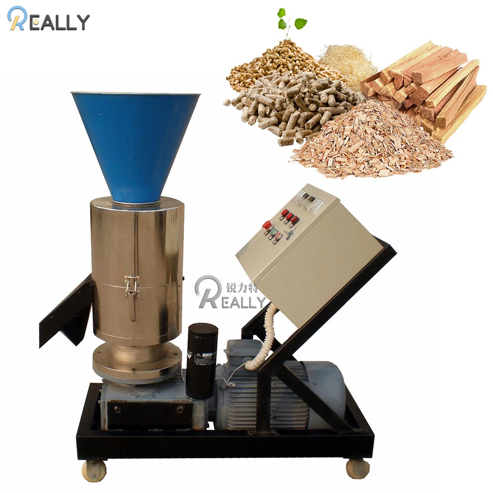 المهنية آلة تكوير صغيرة محمولة جرار الخشب الكتلة الحيوية القش بيليه مطحنة