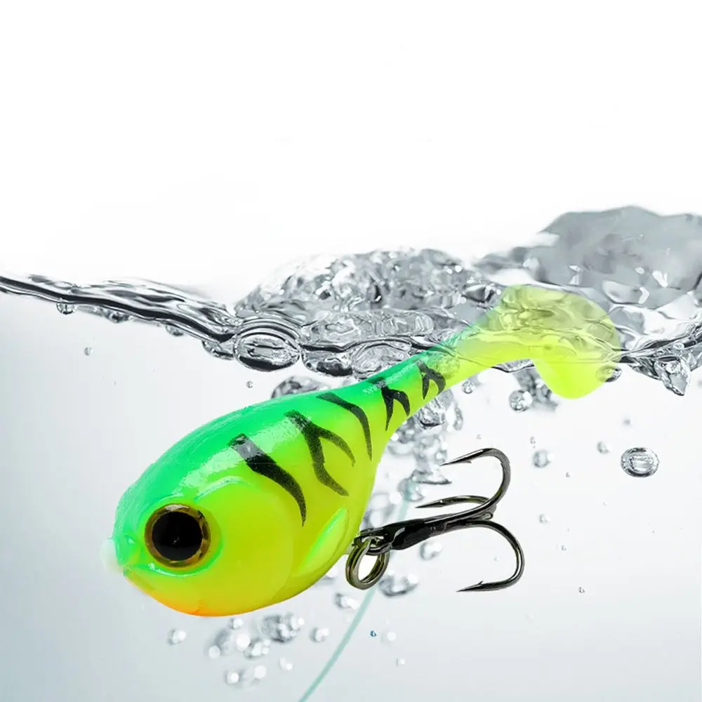 1Pc Silicone Soft lure 60mm 9.7g Balloon fish Lure with hook High Quaility Durable Artificial Soft Bait Worm Barbed Hook