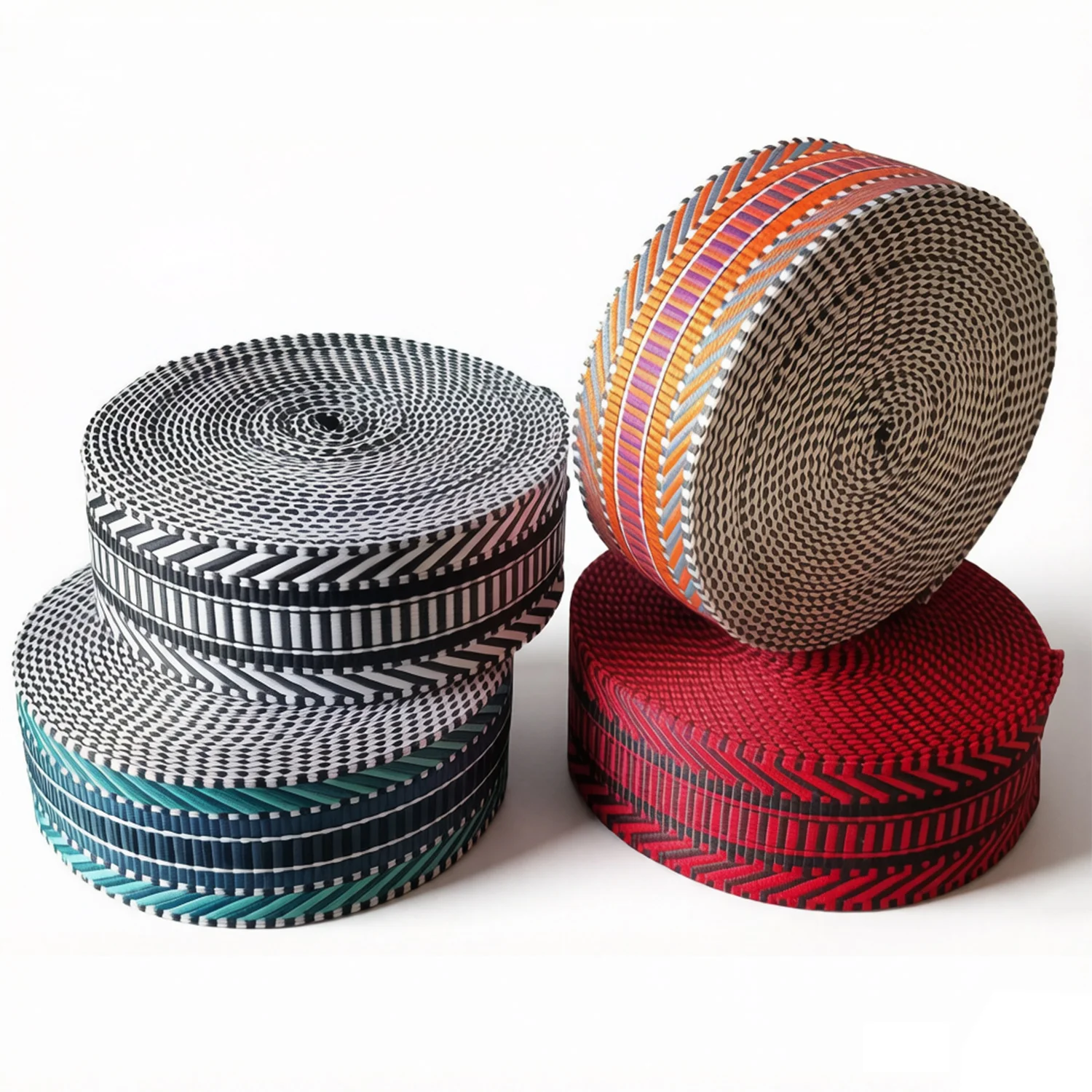 5 Yards Nylon Webbing Ribbon Strap 1.5 Inch Webbing for Crafts Bag Handles Replacement Striped Webbing DIY Camera Strap