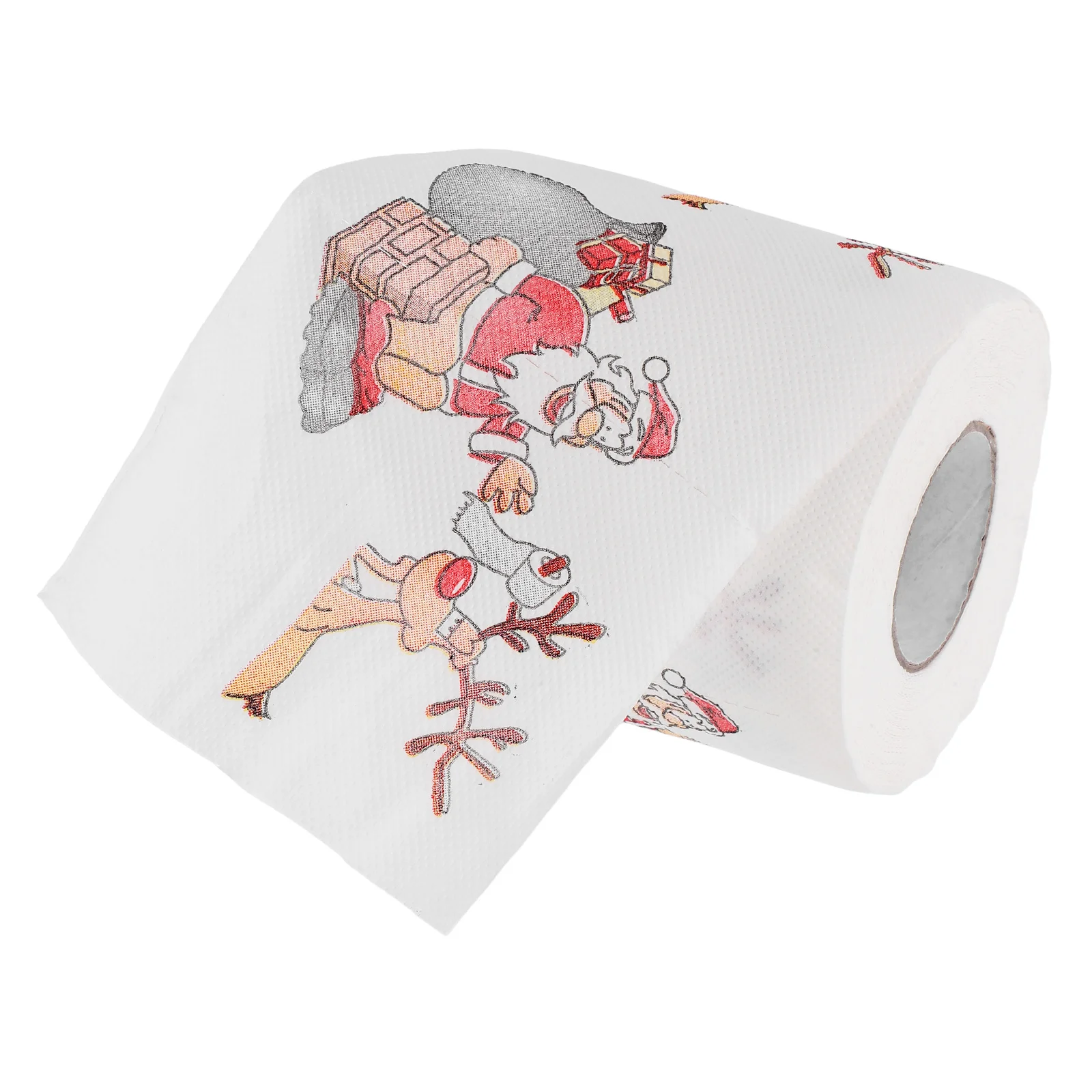 

Christmas Tissue Roll Xmas Santa Printed Paper Soft Table Tissue For Kitchen Bathroom Cafe Home Holiday Gift Decor