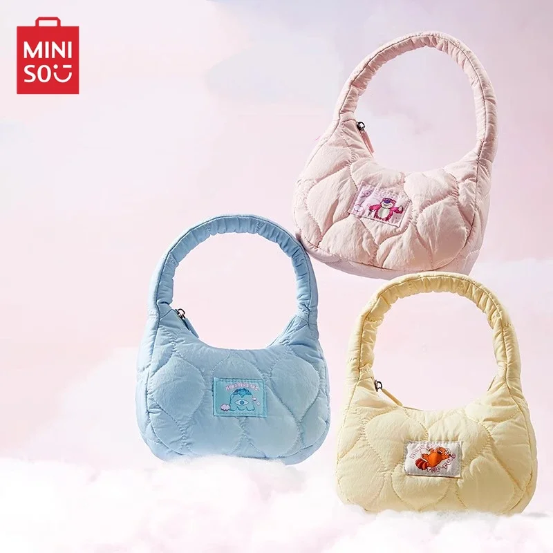 

MINISO Disney Cloud Series-сумка подмышки, анимация Lotso, мобильный телефон, косметическое хранилище на плечо, детская игрушка, подарок на день рождения