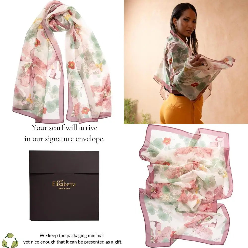 

Elizabetta Женские модные длинные шарфы из 100% шелка - сделано в Италии