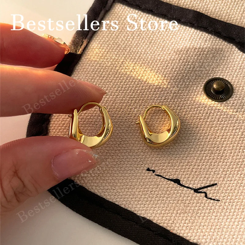 

Women's Charm Jewelry 925 Sterling Silver / Gold Twisted Hoop Earrings Fashion Birthday Photo Gift