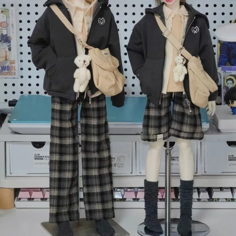 1/4 poppenkleding pak voor 45 cm Bjd pop speelgoed hoed + jas + binnenlaag + shirt + broek of shorts + sokken + tas popaccessoires, geen pop