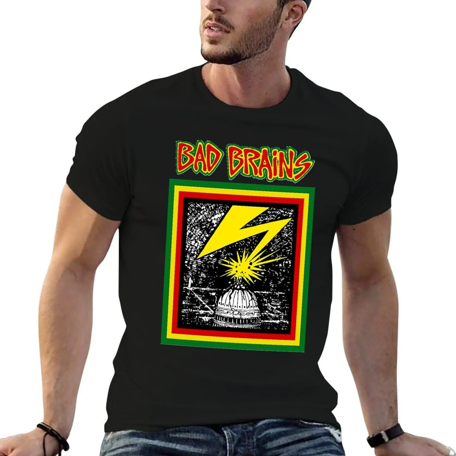 Bad Brains T-Shirt t shirts for man cotton funny printed t shirts for man t shirts for man pack white T-shirt
