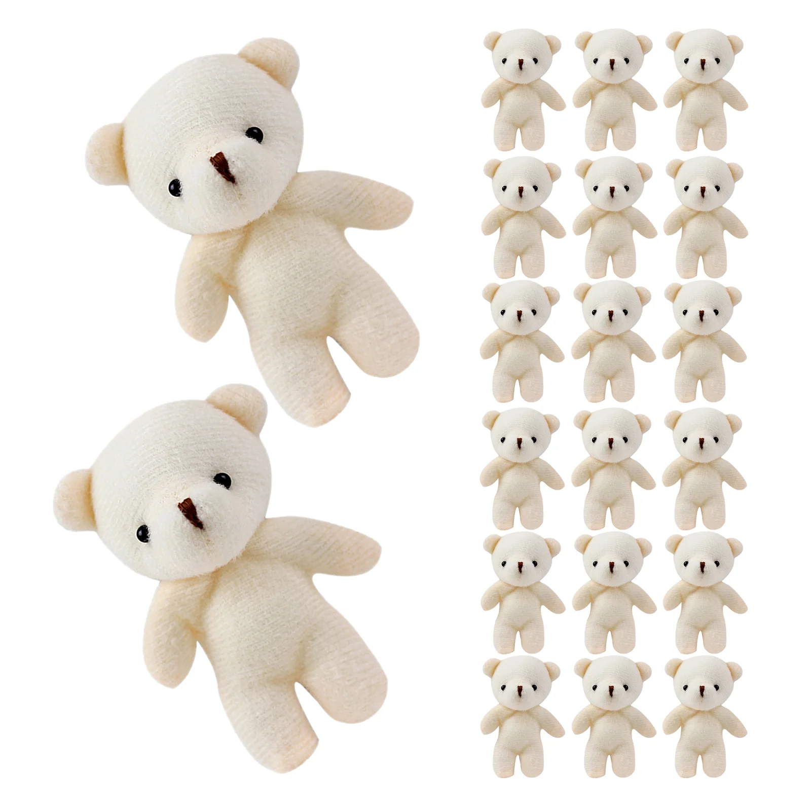 20 قطعة الدب الصغير الحيوانات المحشوة لطيف صغير محبوب الدب المفاتيح قلادة ديكور معلق للحقائب حقائب الظهر الدببة الصغيرة