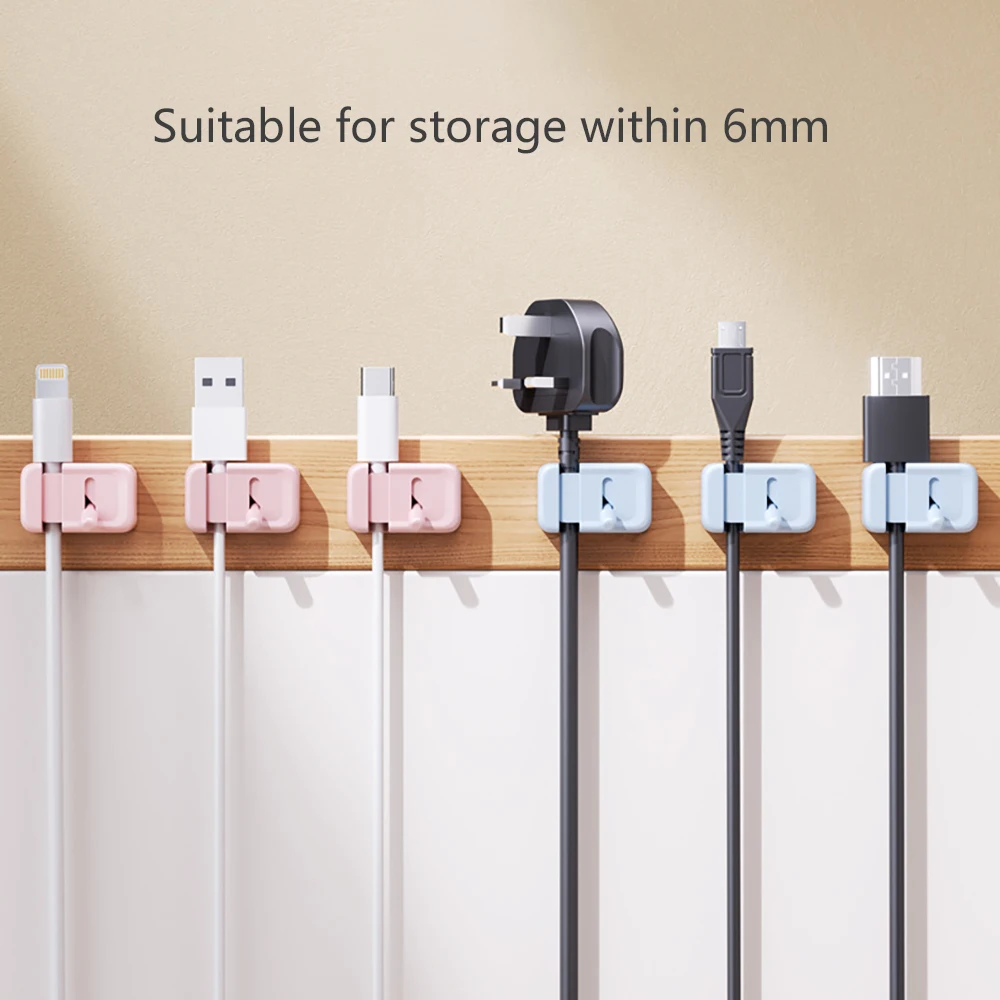 3PCS Data Cable Storage Clip, Office Desktop Mouse Cable Fixing Device, Car Cable Manager Portable Fixing Clip