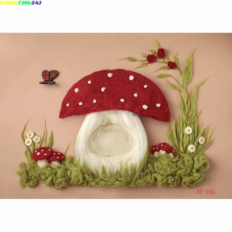 비닐 맞춤형 아기 신생아 꽃 바구니 사진 배경 소품, 어린이 생일 파티 사진 스튜디오 배경 VT-12