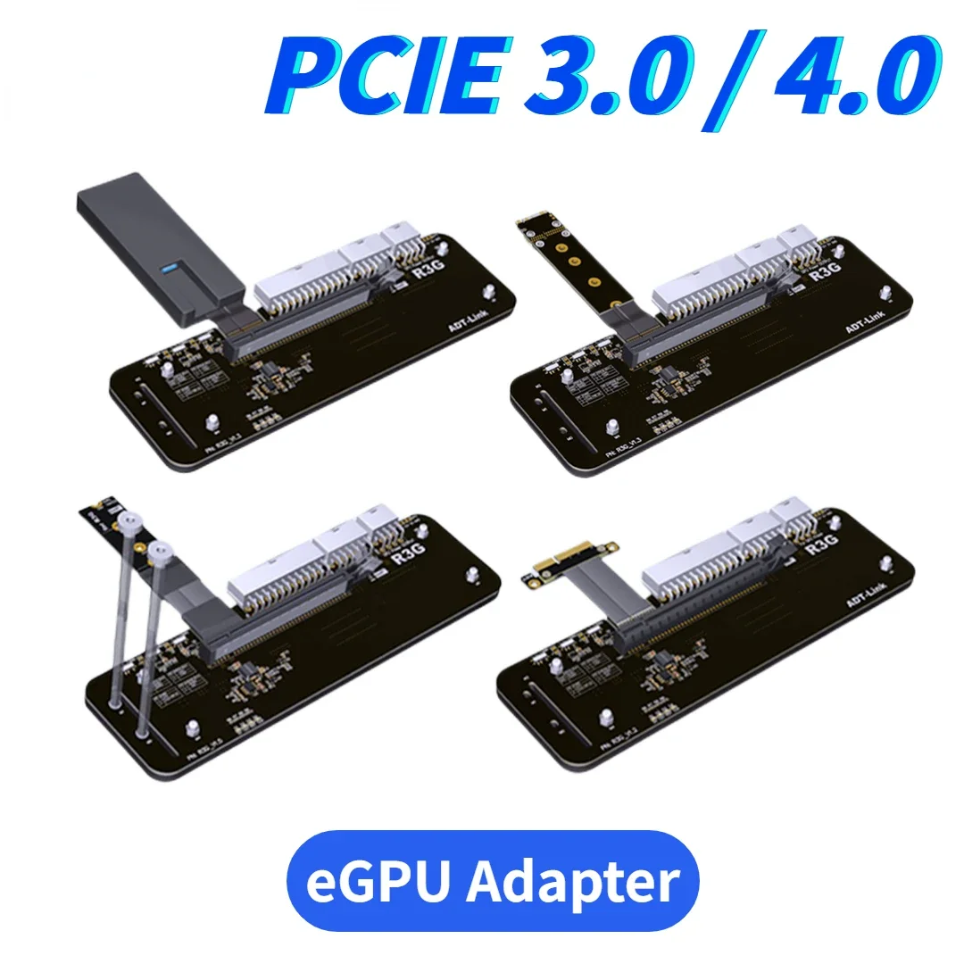 

PCIe 4.0 x4 Riser Cable 64Gbs M.2 Key M NVMe External Graphics Card Stand Bracket R43SG 4.0 PCI-E EGPU for Graphics Card 25/50cm