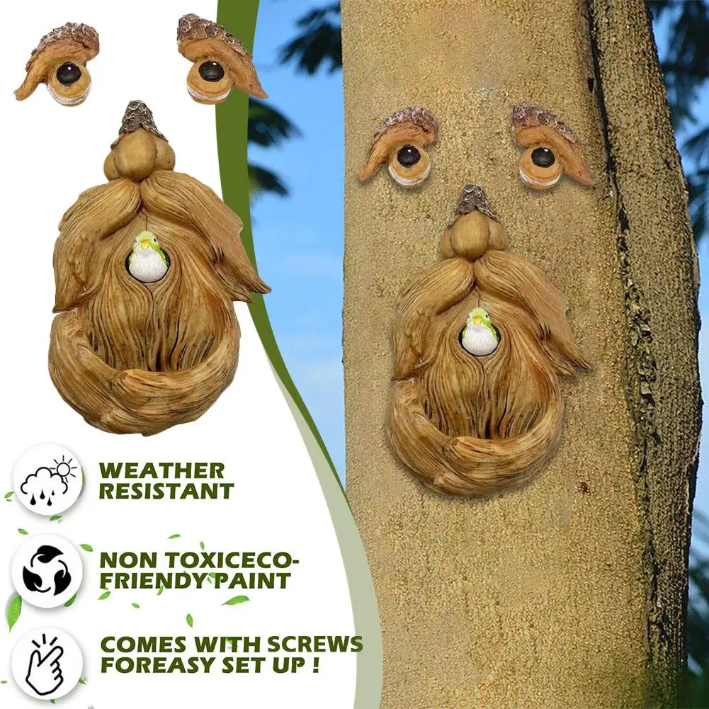 

Tree Bird Feeder Unique Garden Decoration Outdoors Exquisite Resin Sculpture Appearance Decoration Interior Crafts P4Y3