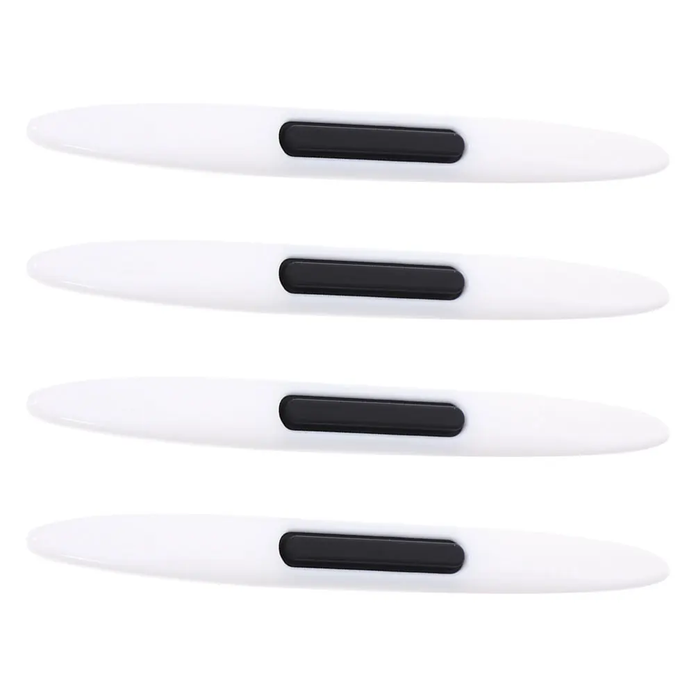 

4pcs Anti Collision Strip Electrostatic Belt Car Door Protector White 2 Strips Body Protection Stickers Rearview Mirror Guard