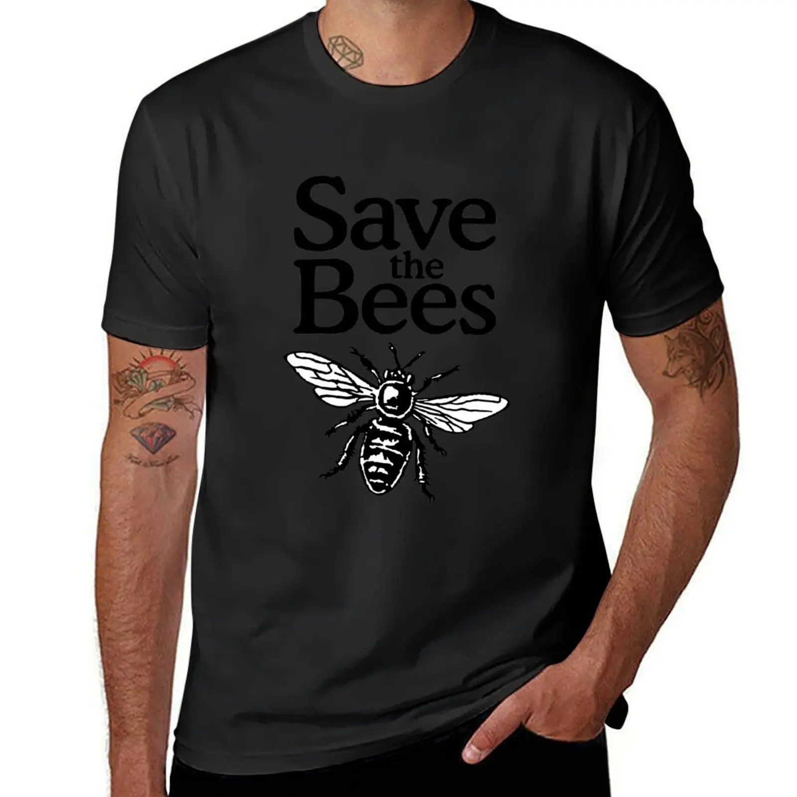 Save The Bees Beekeeper Quote Design T-Shirt anime oversizeds Men's t-shirts