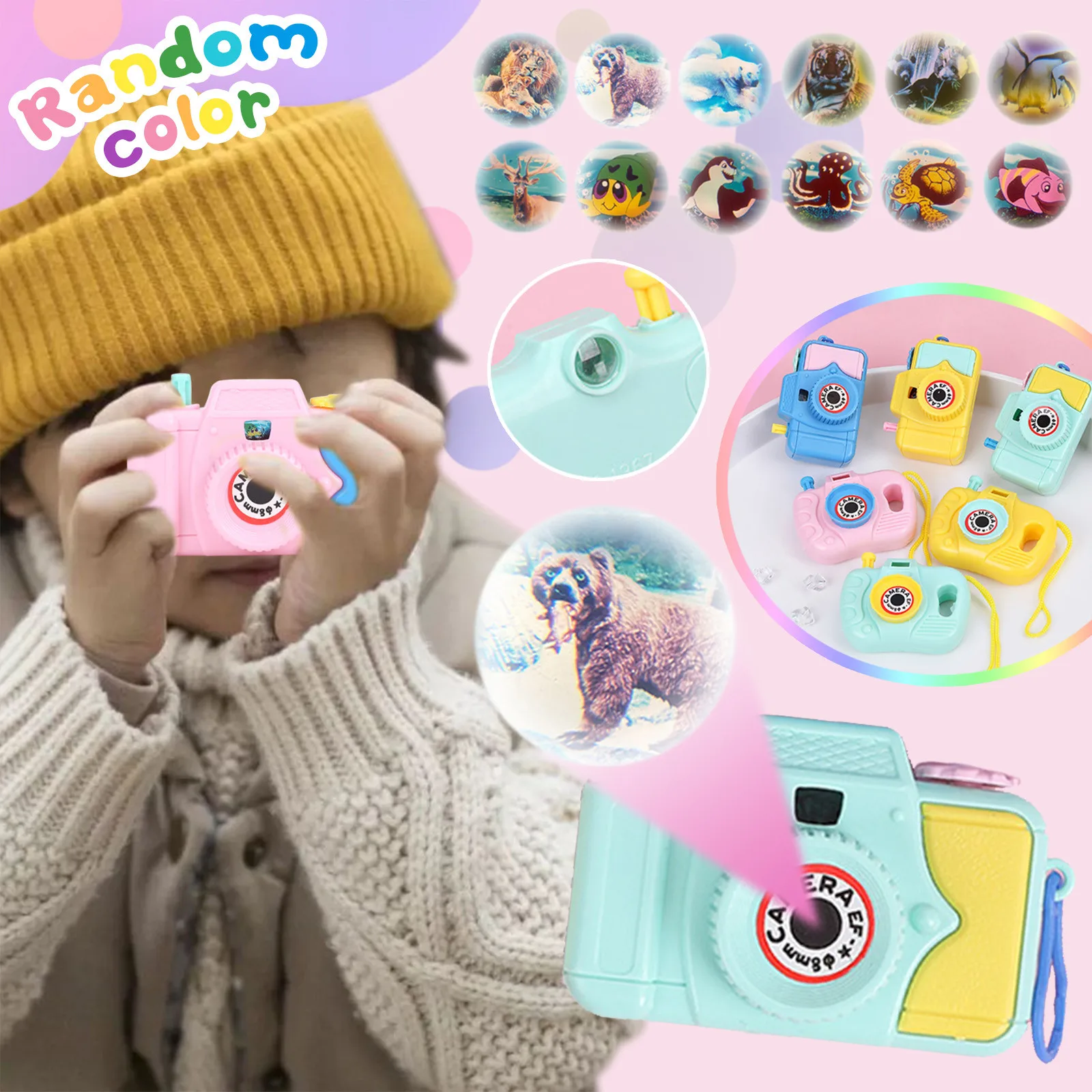 Macchina fotografica di proiezione giocattoli per bambini Mini simulazione fotocamera digitale giocattolo caleidoscopio giocattoli per bambini regalo educativo per bambini игрушки