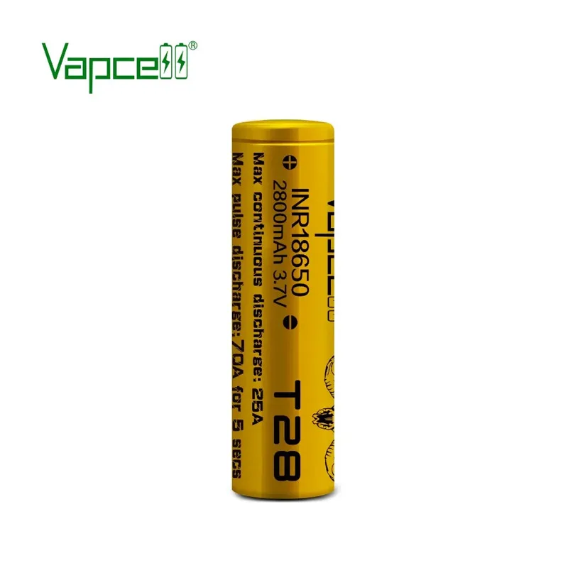 Original Vapcell T28 INR 18650 Battery High-power 18650 Battery CDR 25A Max 70A 3.7V  li-ion Rechargeable Battery For Power Tool