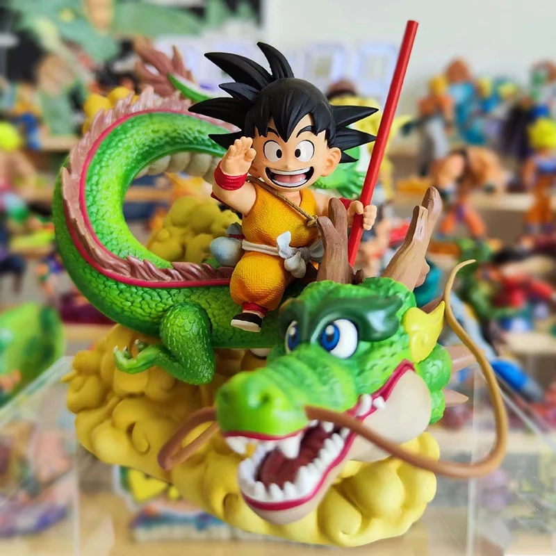 

14cm Anime Lg Dragon Ball Figure Shenlong Figurine Childhood Son Goku Kid Cloud Action Figure Pvc Statue Doll Collection Toys