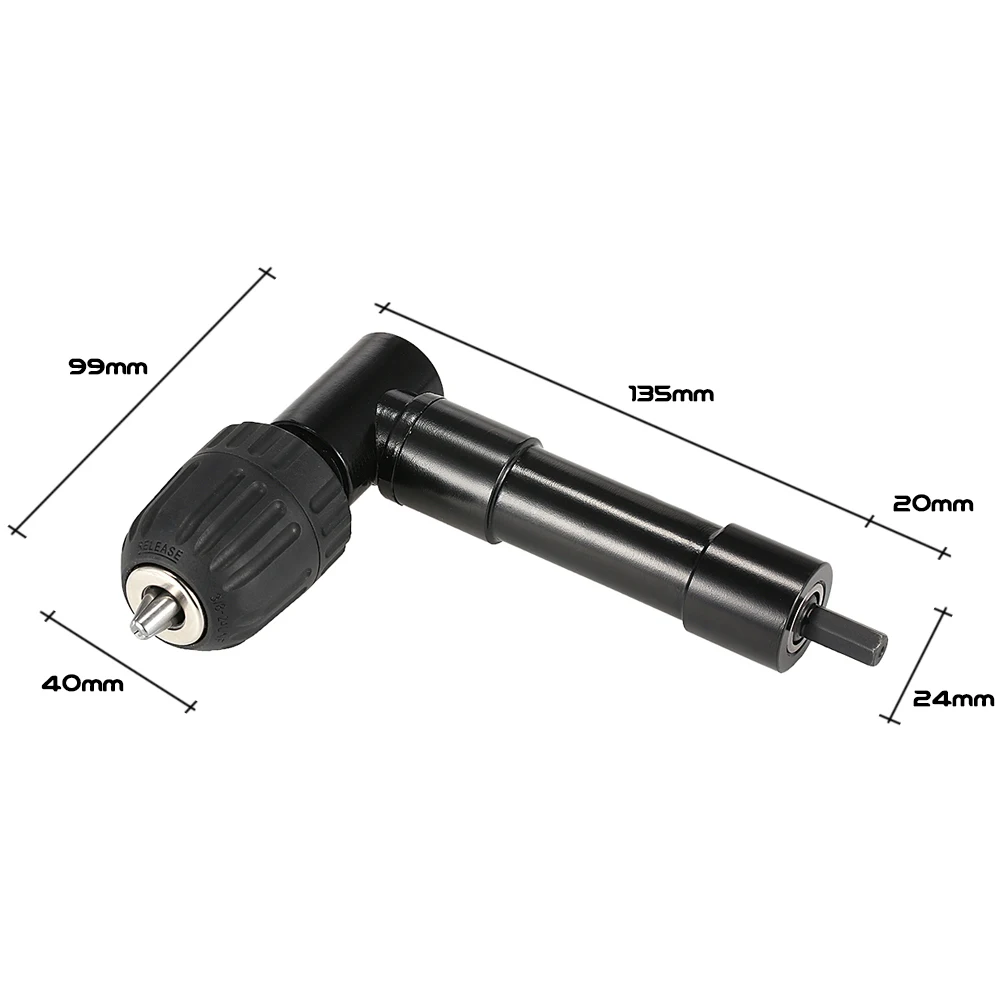 Alta calidad, extensión de curva de ángulo recto de 0,8-10mm, adaptador de accesorio de taladro inalámbrico profesional de 90 grados, accesorio de herramienta eléctrica