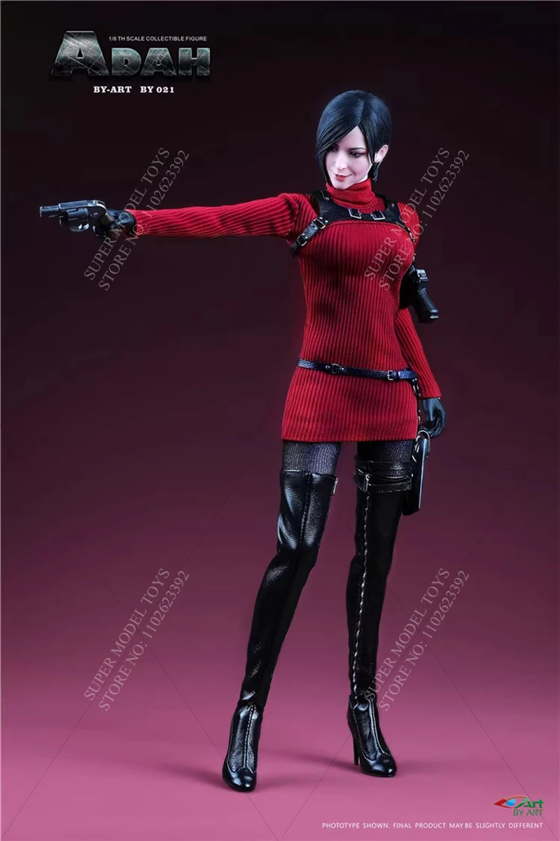 BY-ART BY-021 1/6 Schaal Vrouwen Soldaat Ada Wong Hoofd Carving Survival Game Mystery Spy Kleding Set Fit 12 ''Action Figure Pop