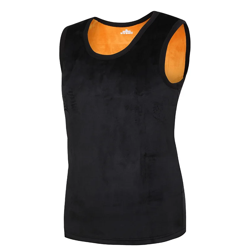 Winter Men's Warm Tank Top Thickening Slim Comfortable with Velvet Waistcoat Skin-friendly Close-fitting Thermo Vest Undershirt