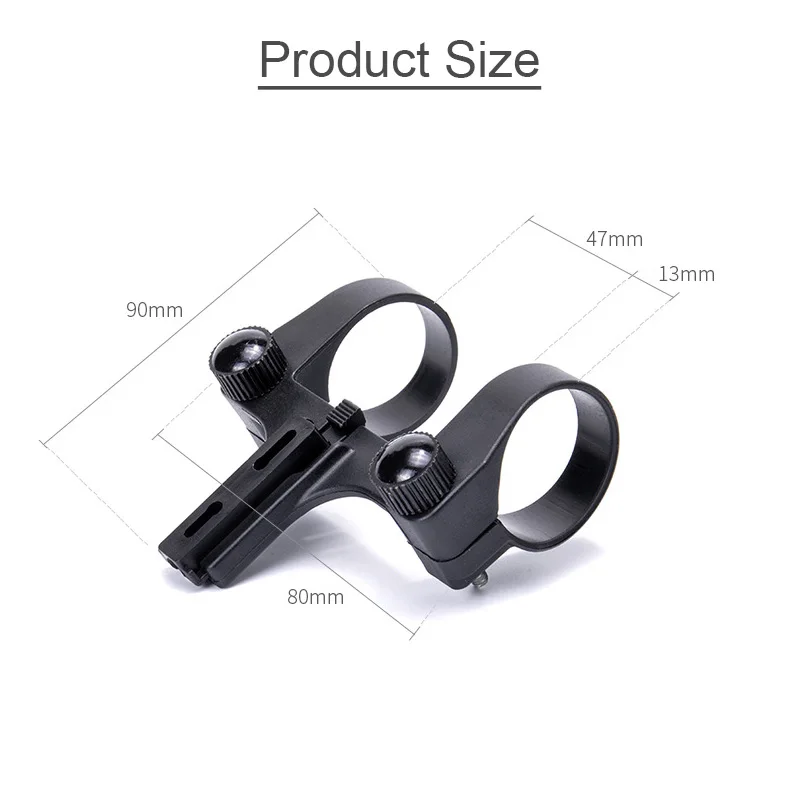 Bike Light Holder Bicycle Headlight Double-hole Central Mount MTB Front Light Rack Cycling Headlamp Stand Bike Lamp Bracket Clip