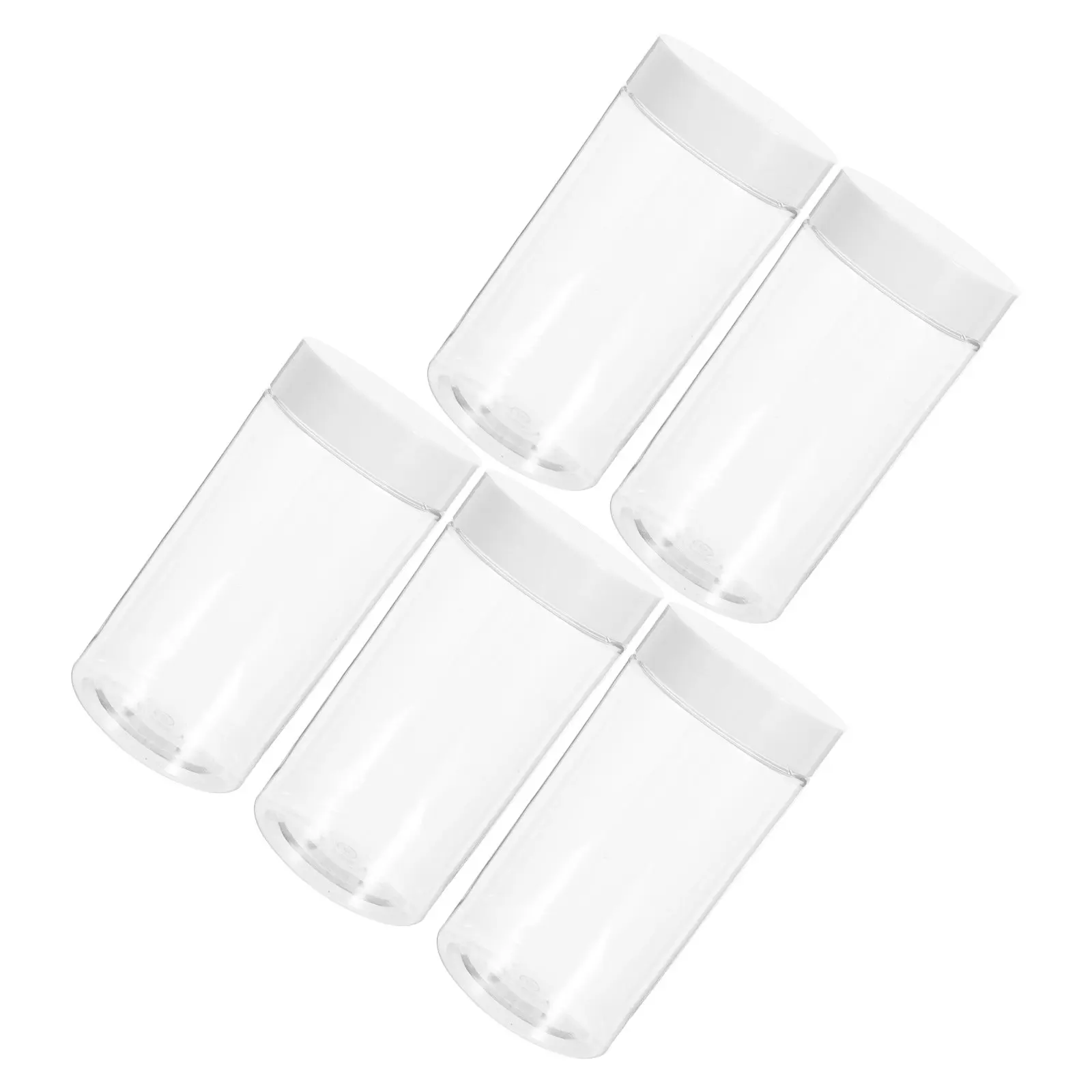 5Pcs Transparent Round Money Box Clear Plastic Coin Capsule Tubes with Screw on Lids for Commemorative Coins Dust Free Storage