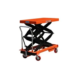 Manual Hydraulic Lift Table Mobile Shear Fork Type Small Lift Platform Car Electric Fixed Cargo Ladder Flat Lift Trolley