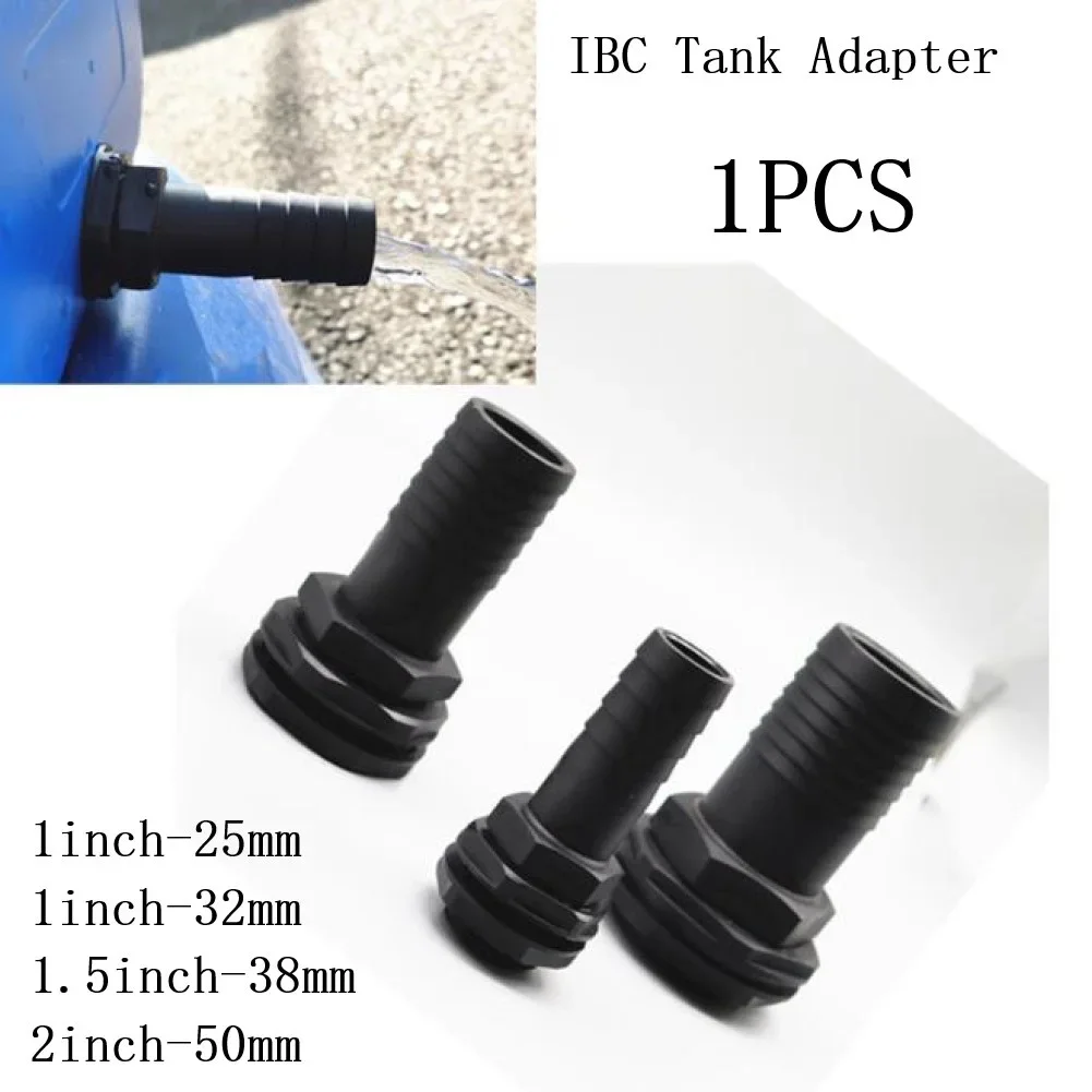 Plastic IBC Tank Outlet Connector Rust Proof Water Tank Fitting Tool Threaded Connection Black 1 25mm/1 32mm/1 5 38mm/2 50mm