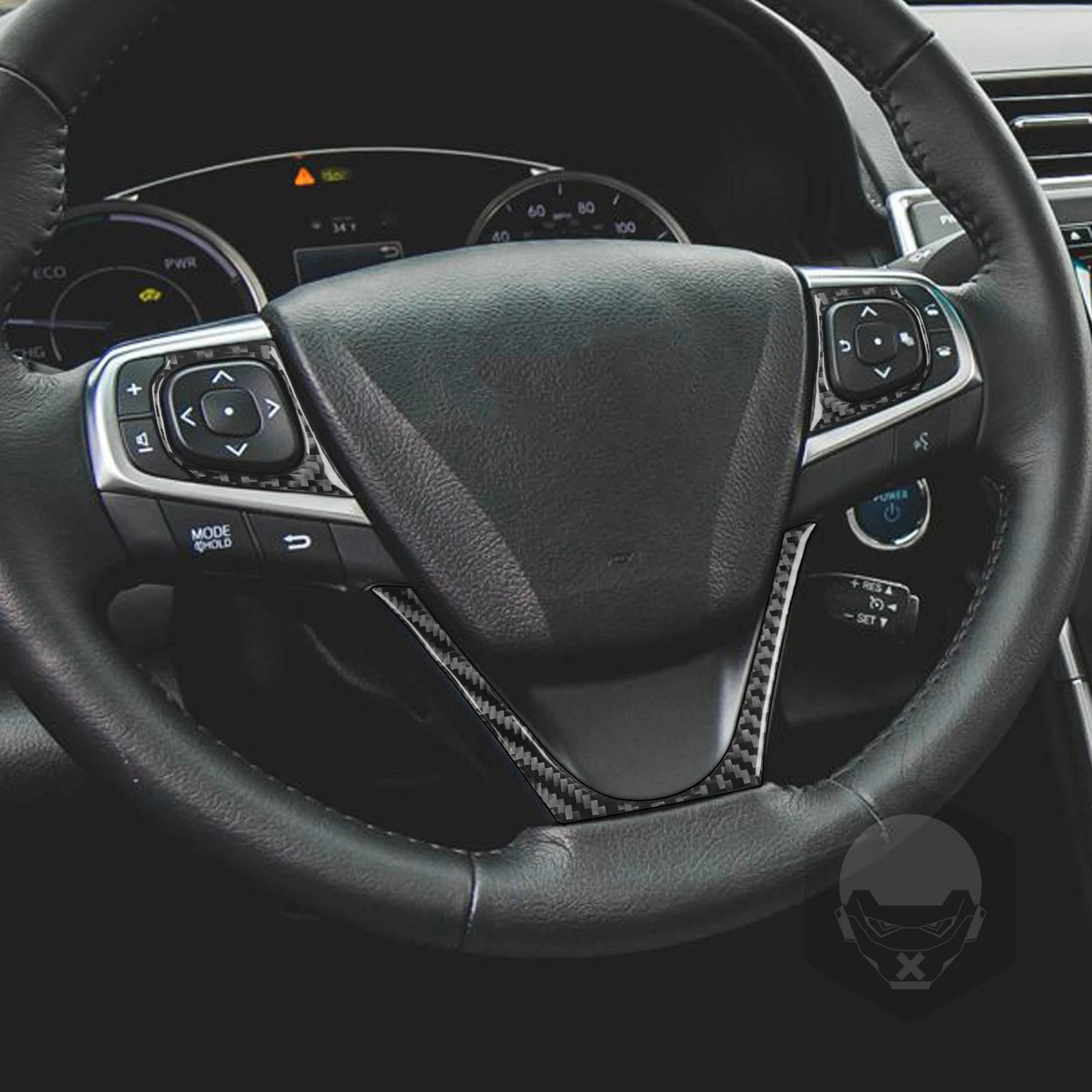 For Toyota Camry 2015 2016 2017 Frame Set Trim Cover Real Carbon Fiber Sticker Car Interior Moulding Accessories