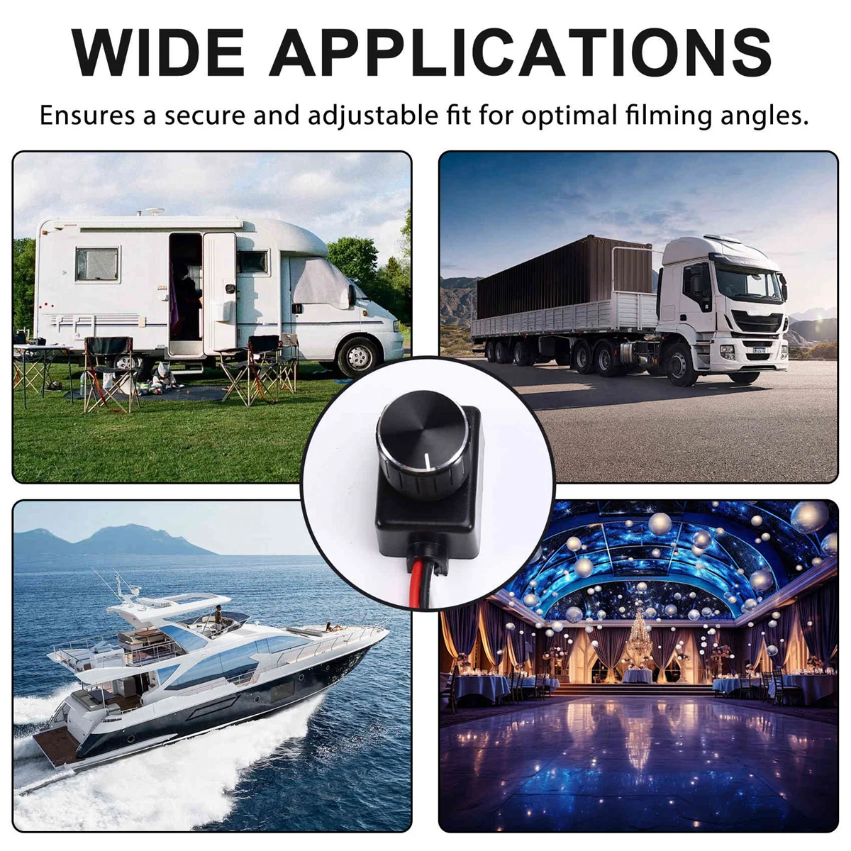 Risen universal 12/24v baixo volts pmm led dimmer switch com botão de metal para luzes led rv interior luzes de teto veículos caminhão