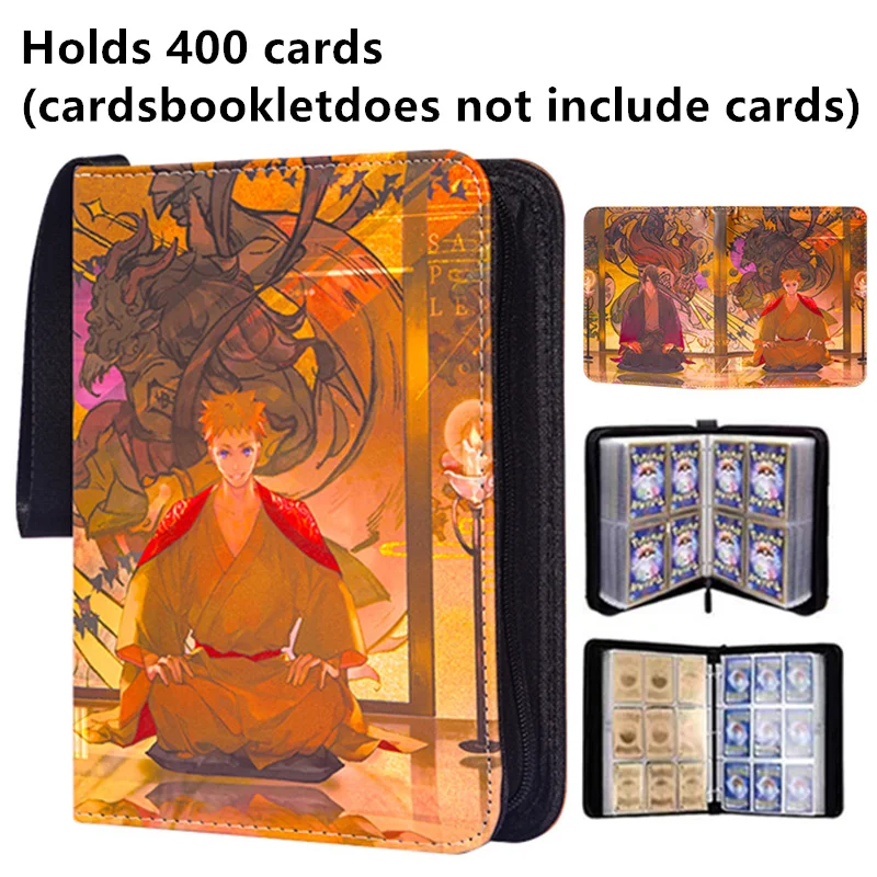 Anime NARUTO 400pcs/900pcs Card Album Book Collection Card Zipper Game Cards Sasuke Sakura Kakashi Binder Holder Kids Gift