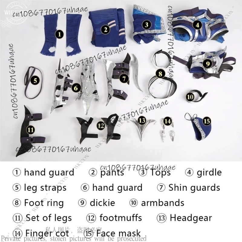 Kitana Cosplay Mortal Costume Costume Sexy Women Crop Top Pants Full Set 2024 Role-play Warrior Ninja Uniform Suit