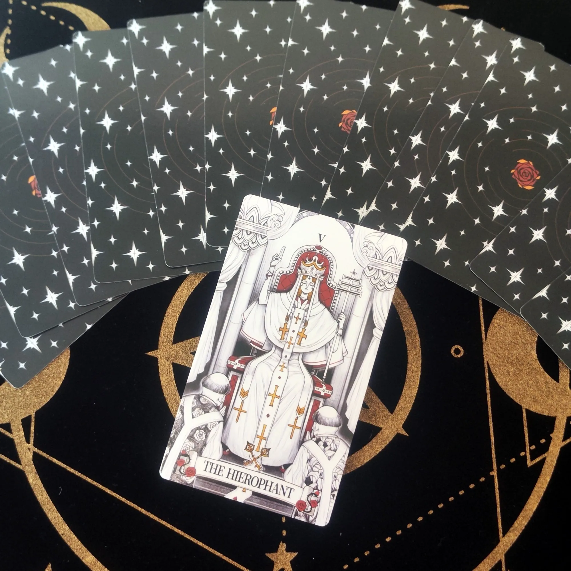 مرآة سرية التارو أنثوية الفن التارو في رمزية غنية مع أحادية اللون مع دليل النسخة الإنجليزية لعبة لوحة الحفلات 12*7 سنتيمتر #6