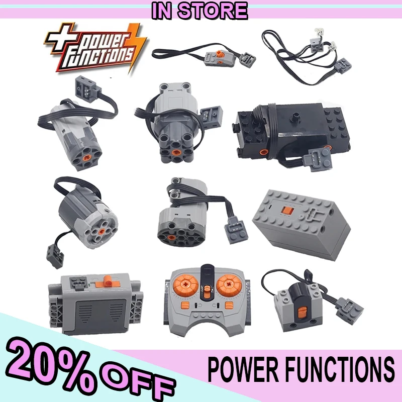 2023 MOC Multi Power Functions Parts Speed M XL L Servo Motor Monster Motor PF Model Sets