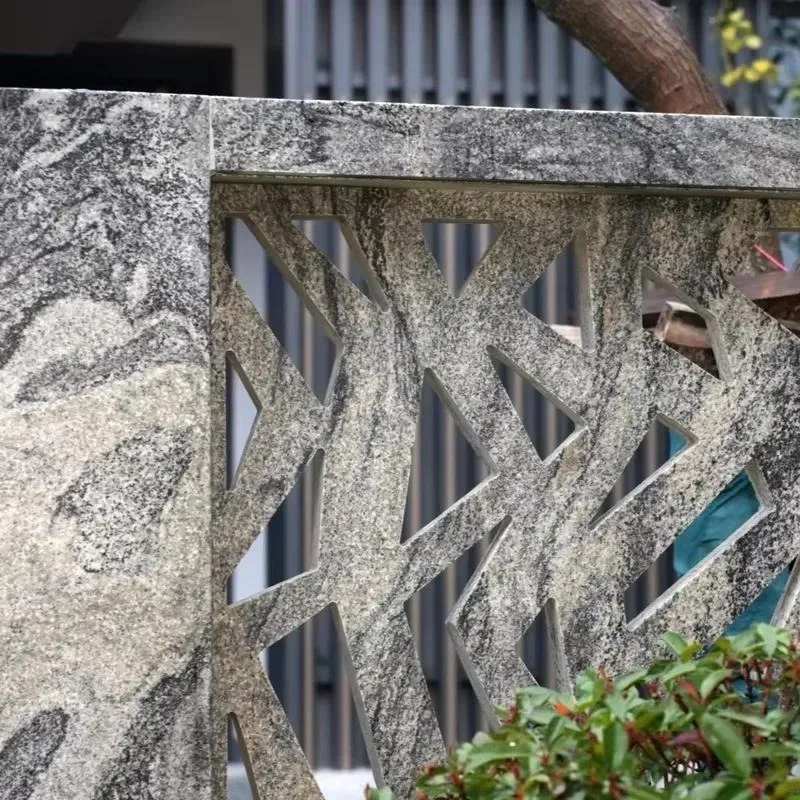 for Wholesale Dark grey wavy granite slate, natural pattern, suitable for garden landscape wall decoration
