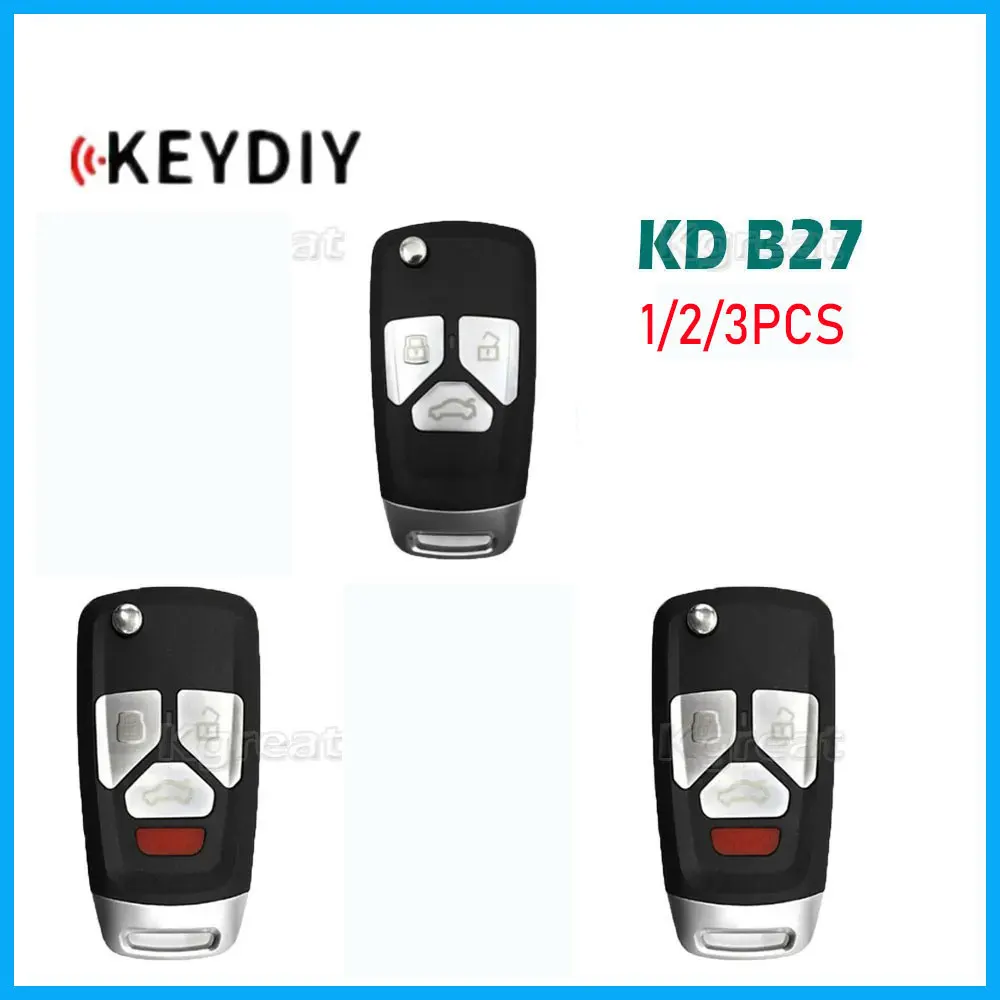 

Ключ дистанционного управления KD B27, 1/2/3 шт., для KD900/MINI KD/URG200, программатор ключей, 3/4 кнопок, многофункциональный универсальный пульт дистанционного управления