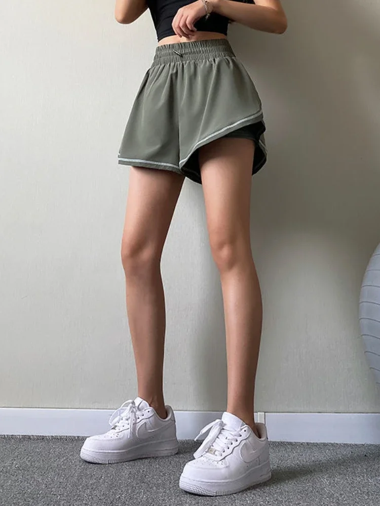 Shorts Women Loose High Waist Solid Minimalist All-match Causal Sporty Fashion Korean Style Summer Comfortable Basic Female New