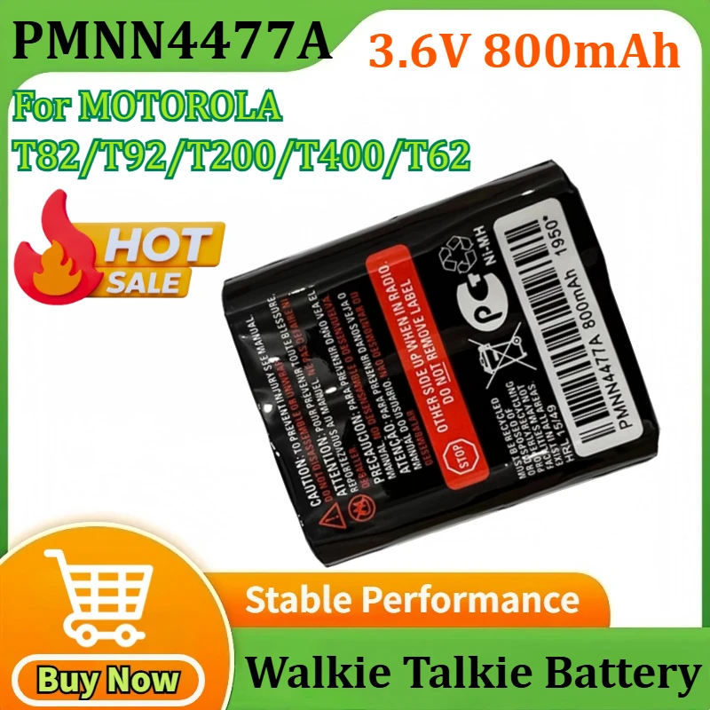 

Walkie Talkie Batteries PMNN4477A for MOTOROLA T82/T92/T200/T400/T62 Newly upgraded Walkie Talkie 3.6V 800mAh Battery