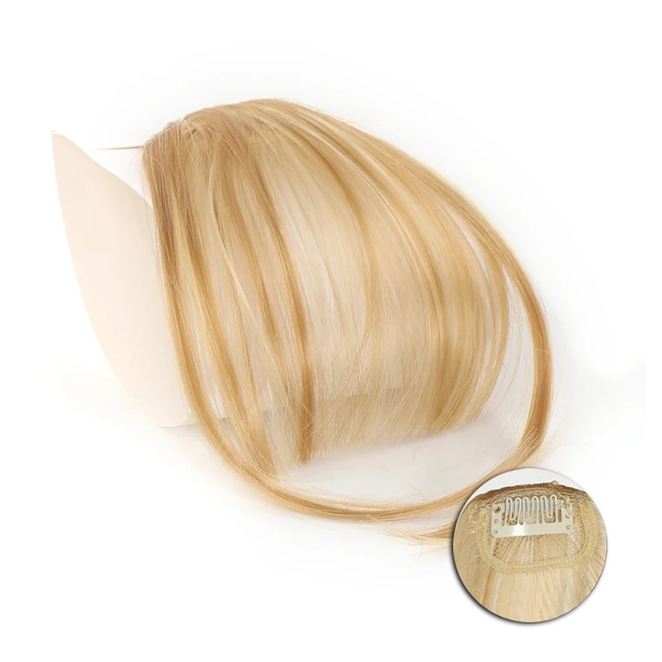Flequillo sintético de aire para mujer, sin costuras, con clips 3D, extensiones y postizos para mujer 5