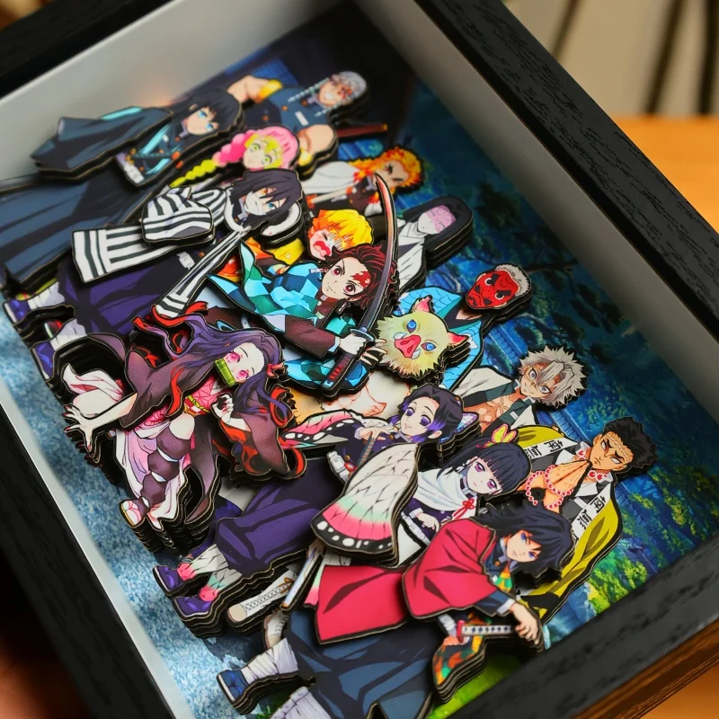 

Demon Slayer Zangetsu Family Chara Figure Stand Anime Surroundings Handmade Toy Collectible Gift for Painters And Fans