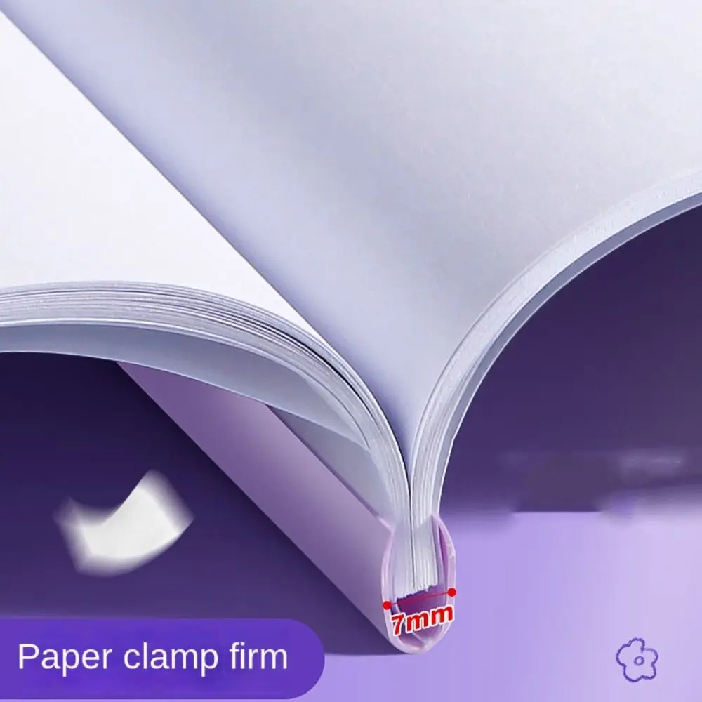 10pcs Gradient Morandi Color A4 Draw Rod Folder Transparent Large-capacity Pull Rod Clip Waterproof Cute Document Rod Clamp